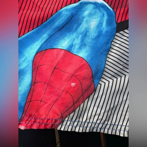 Marvel Spider-Man Quick-Dry Swim Trunks Boys Red Blue Board Shorts Size Medium - Picture 4 of 5
